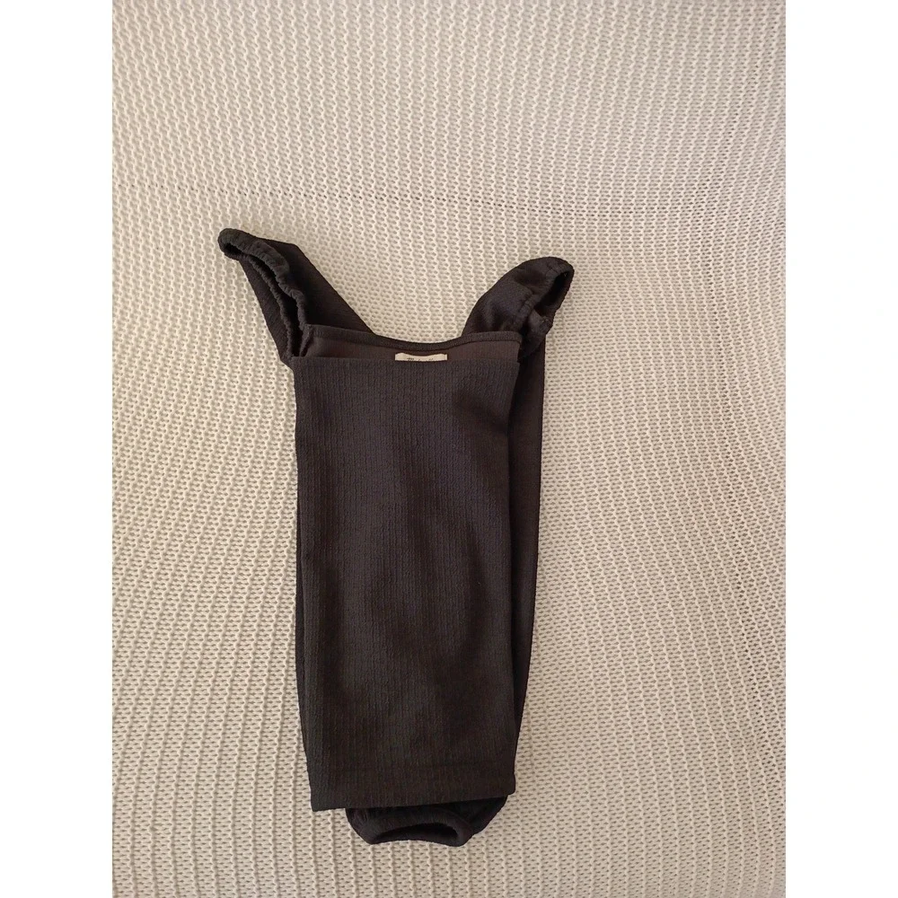 Madewell NWOT Square-Neck‎ Puff-Sleeve Top Black Minimalist Chic Fit Small S